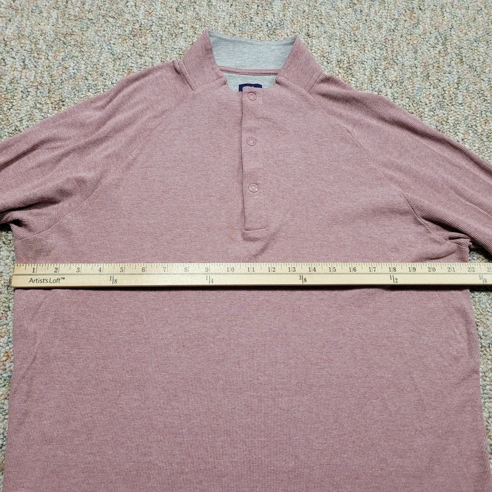 johnnie-O Henley Pullover Mens Large Malibu Red Long Sleeve Mock Neck JMKO2390